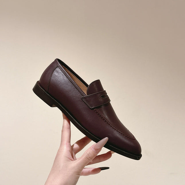 LP LOAFERS 25S IN BURGUNDY BROWN LAMBSKIN