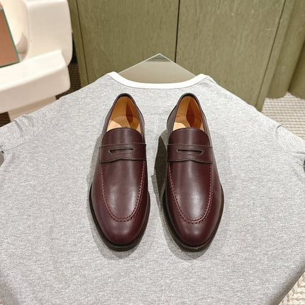 LP LOAFERS 25S IN BURGUNDY BROWN LAMBSKIN