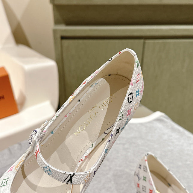 SWING HIGH MARY JANE 55 MM IN WHITE MONOGRAM CALFSKIN