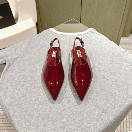ALAIA SLINGBACK 25S IN RED PATENT LEATHER