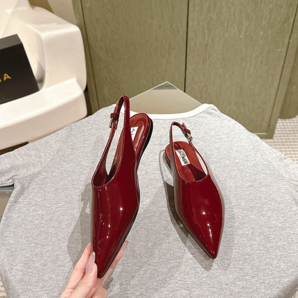 ALAIA SLINGBACK 25S IN RED PATENT LEATHER