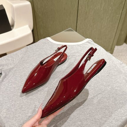 ALAIA SLINGBACK 25S IN RED PATENT LEATHER
