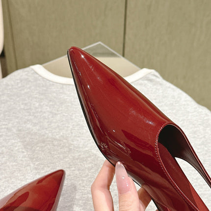 ALAIA SLINGBACK 25S IN RED PATENT LEATHER
