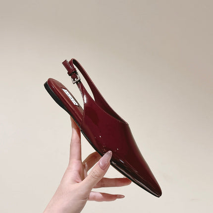 ALAIA SLINGBACK 25S IN RED PATENT LEATHER