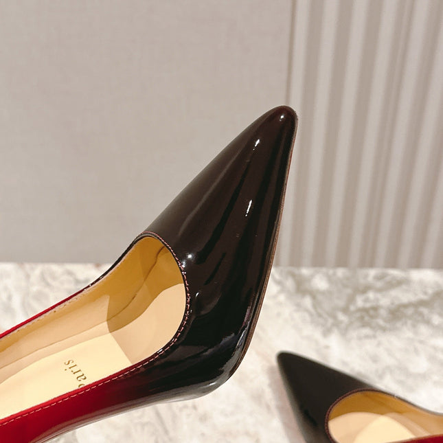 SPORTY KATE PUMPS 95MM IN GRADIENT RED GLOSSY CALFSKIN