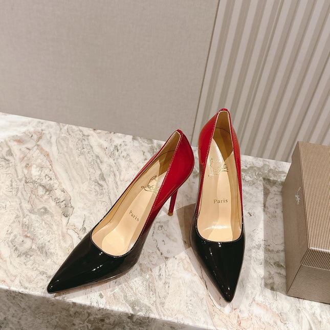 SPORTY KATE PUMPS 95MM IN GRADIENT RED GLOSSY CALFSKIN