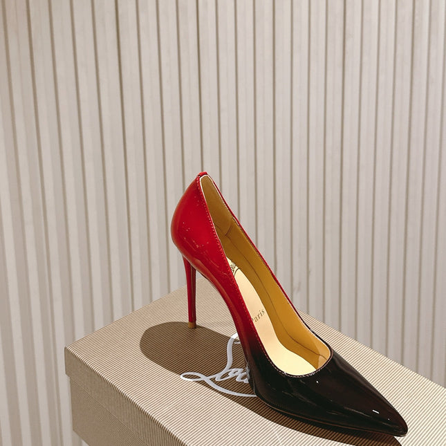 SPORTY KATE PUMPS 95MM IN GRADIENT RED GLOSSY CALFSKIN