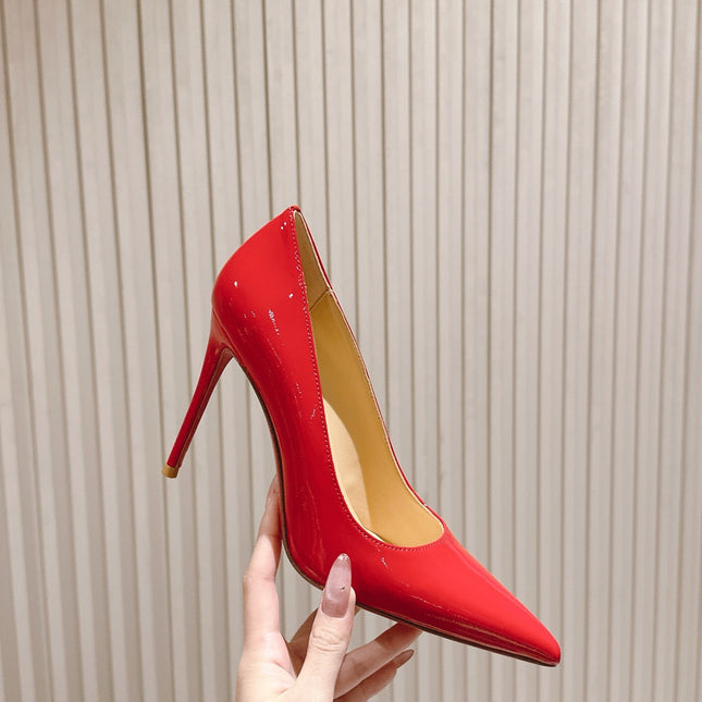 SPORTY KATE PUMPS 95MM IN RED GLOSSY CALFSKIN