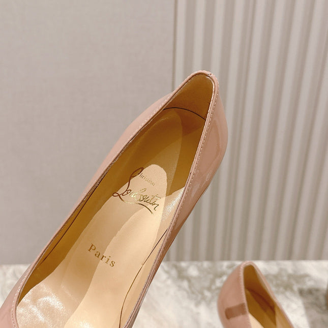 SPORTY KATE PUMPS 95MM IN BEIGE GLOSSY CALFSKIN