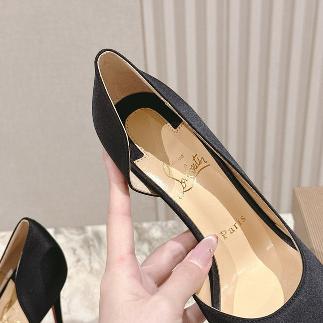 IRIZA PUMPS 95MM IN BLACK MATTE CALFSKIN