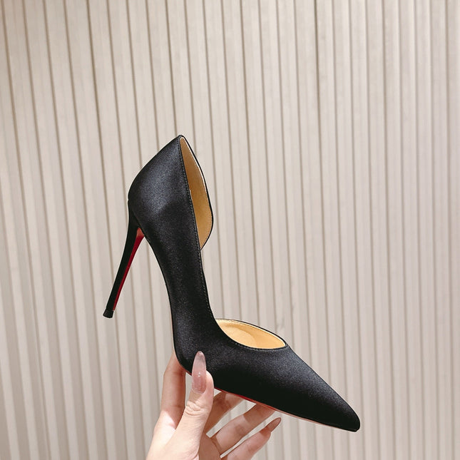 IRIZA PUMPS 95MM IN BLACK MATTE CALFSKIN