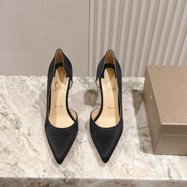 IRIZA PUMPS 95MM IN BLACK MATTE CALFSKIN