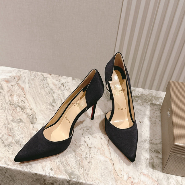 IRIZA PUMPS 95MM IN BLACK MATTE CALFSKIN