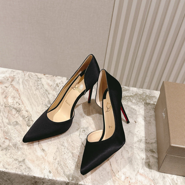IRIZA PUMPS 95MM IN BLACK MATTE CALFSKIN