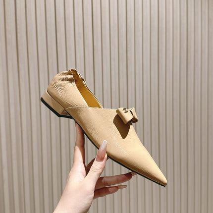 CC FLATS 25S IN BEIGE PATENT LEATHER