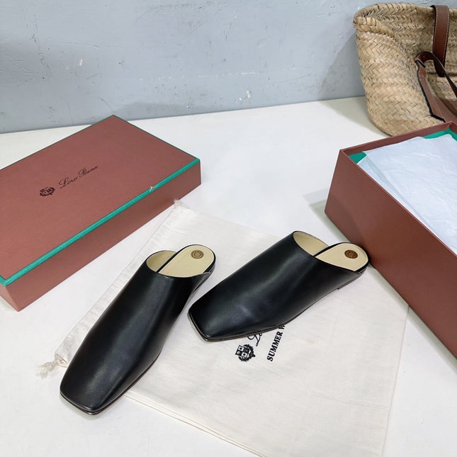 FLAT BUBBLE IN BLACK LAMBSKIN