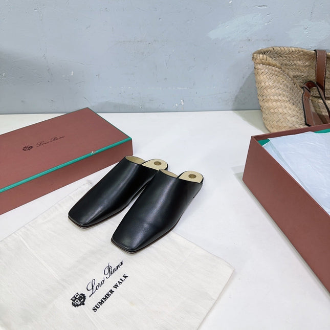 FLAT BUBBLE IN BLACK LAMBSKIN