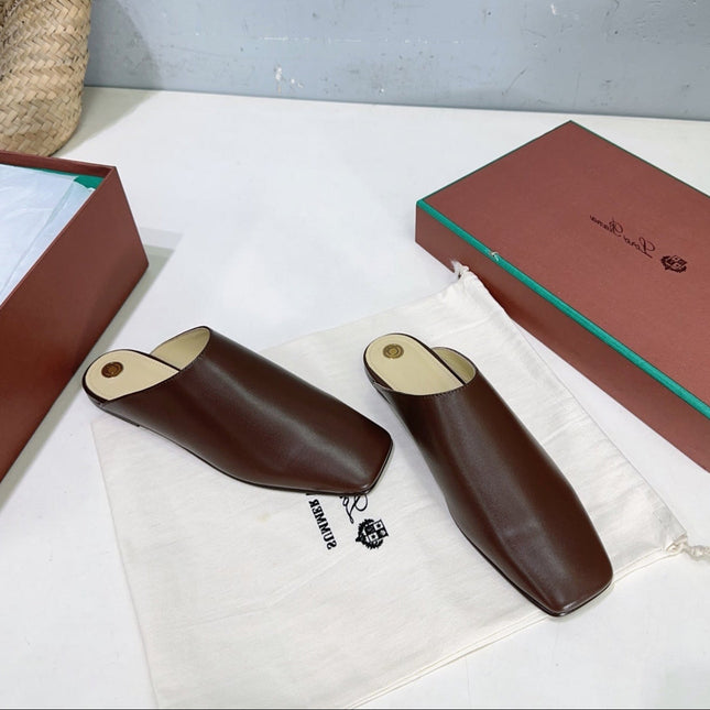 FLAT BUBBLE IN BROWN LAMBSKIN