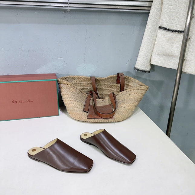 FLAT BUBBLE IN BROWN LAMBSKIN