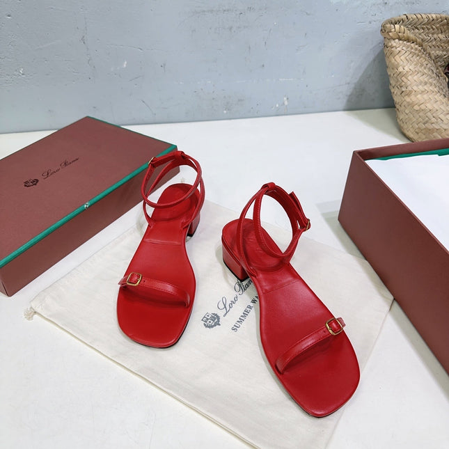 LP MINDIL SANDAL 25 IN RED LAMBSKIN