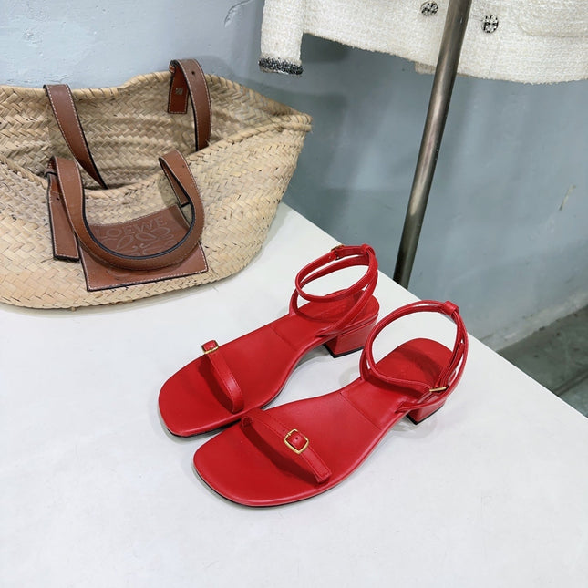 LP MINDIL SANDAL 25 IN RED LAMBSKIN