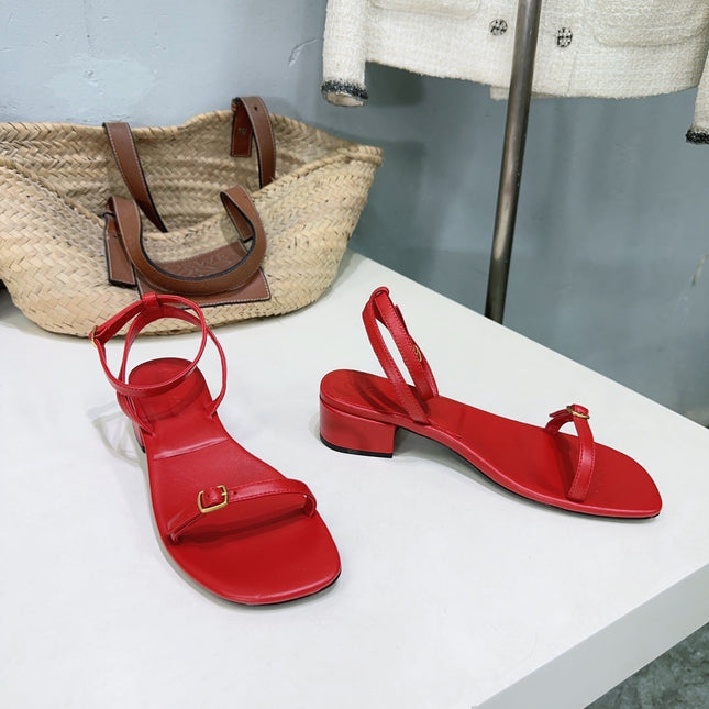 LP MINDIL SANDAL 25 IN RED LAMBSKIN