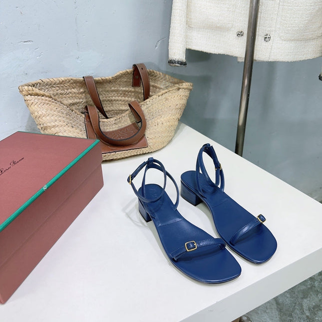 LP MINDIL SANDAL 25 IN COBALT BLUE LAMBSKIN