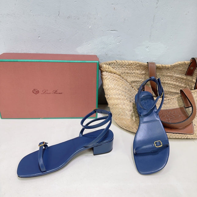 LP MINDIL SANDAL 25 IN COBALT BLUE LAMBSKIN