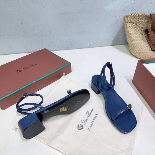 LP MINDIL SANDAL 25 IN COBALT BLUE LAMBSKIN