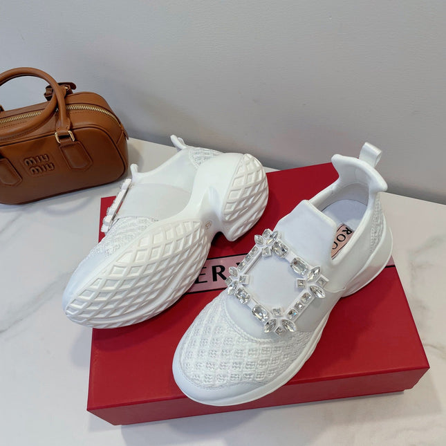 VIV' RUN SNEAKERS IN WHITE TECHNICAL FABRICS TRASS BUCKLE