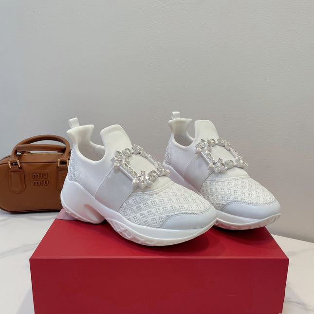VIV' RUN SNEAKERS IN WHITE TECHNICAL FABRICS TRASS BUCKLE