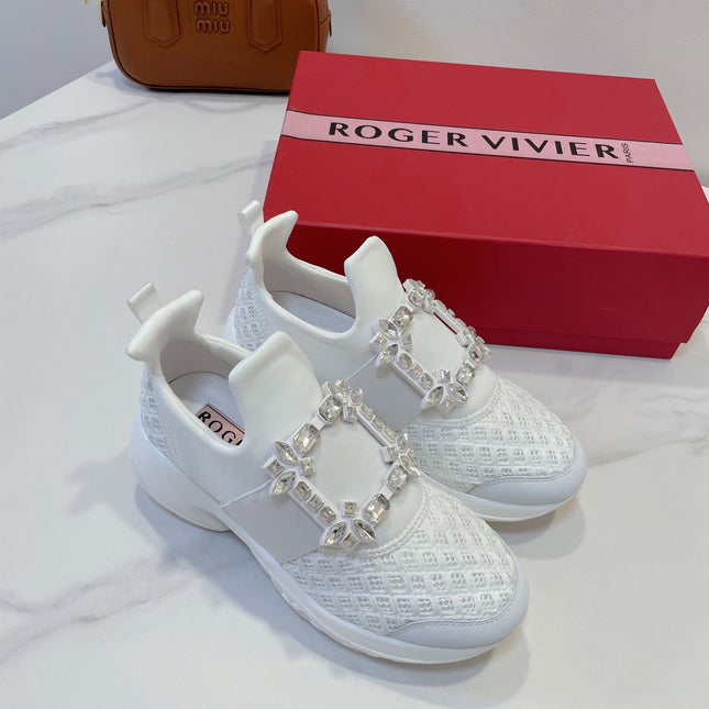 VIV' RUN SNEAKERS IN WHITE TECHNICAL FABRICS TRASS BUCKLE