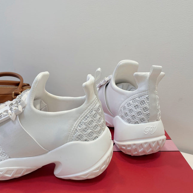 VIV' RUN SNEAKERS IN WHITE TECHNICAL FABRICS TRASS BUCKLE