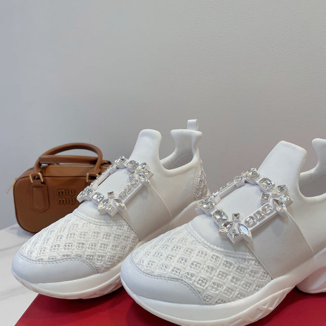 VIV' RUN SNEAKERS IN WHITE TECHNICAL FABRICS TRASS BUCKLE