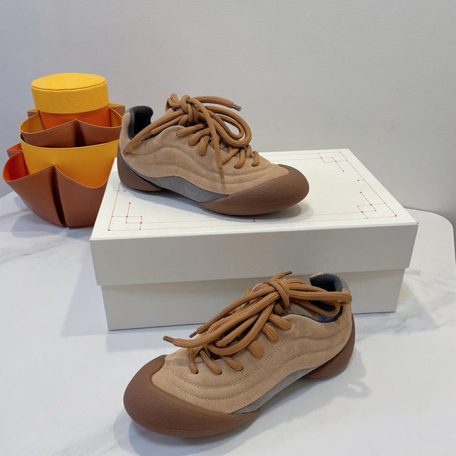 FLEXION SNEAKER IN LIGHT BROWN SUEDE