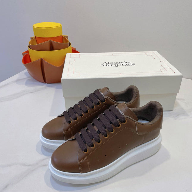 OVERSIZED SNEAKERS IN BROWN SMOOTH CALFSKIN