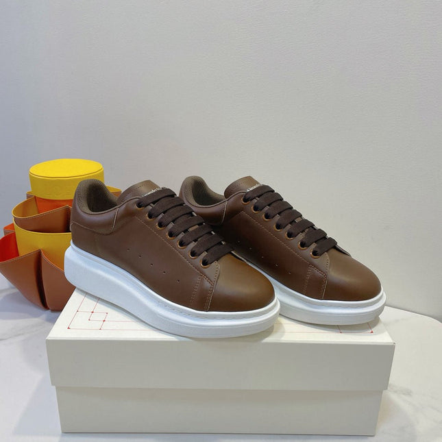 OVERSIZED SNEAKERS IN BROWN SMOOTH CALFSKIN