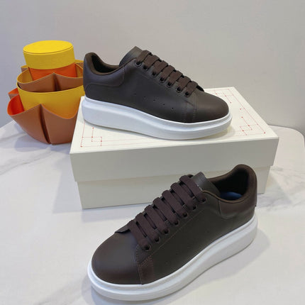 OVERSIZED SNEAKERS IN DARK BROWN SMOOTH CALFSKIN