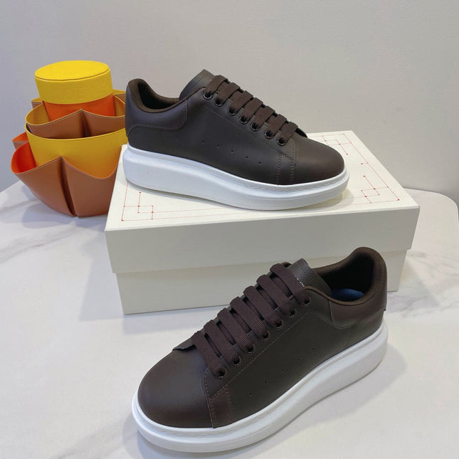 OVERSIZED SNEAKERS IN DARK BROWN SMOOTH CALFSKIN
