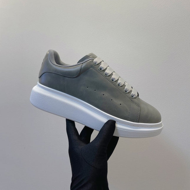 OVERSIZED SNEAKERS IN GUN GREY SMOOTH CALFSKIN