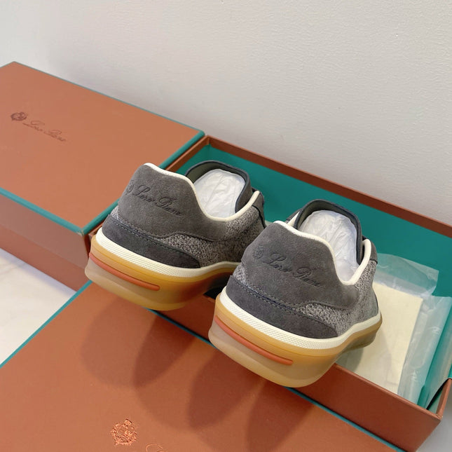 SNEAKERS IN DARK GREY SUEDE WITH CANVAS