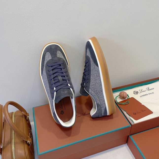 SNEAKERS IN DARK GREY SUEDE WITH CANVAS