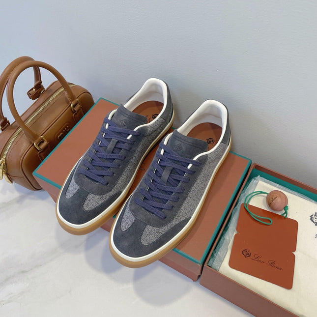 SNEAKERS IN DARK GREY SUEDE WITH CANVAS