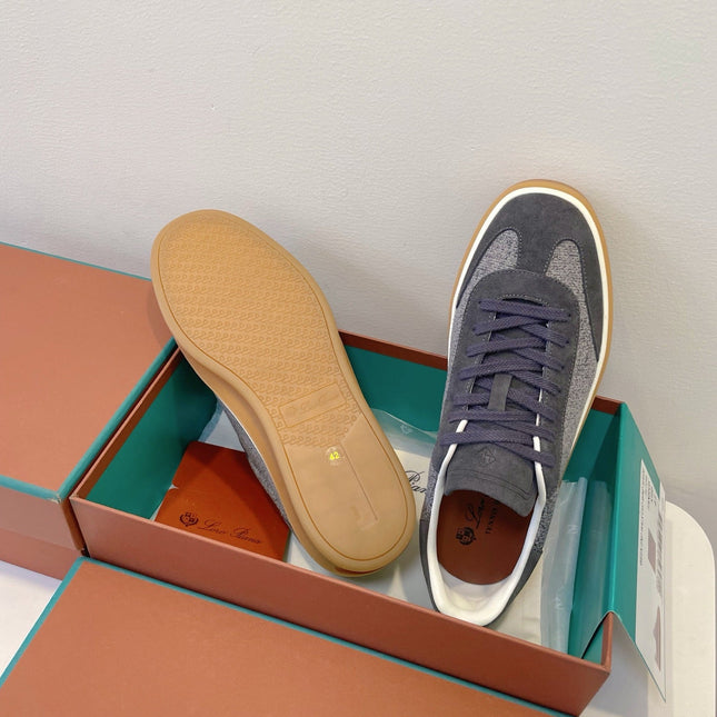 SNEAKERS IN DARK GREY SUEDE WITH CANVAS