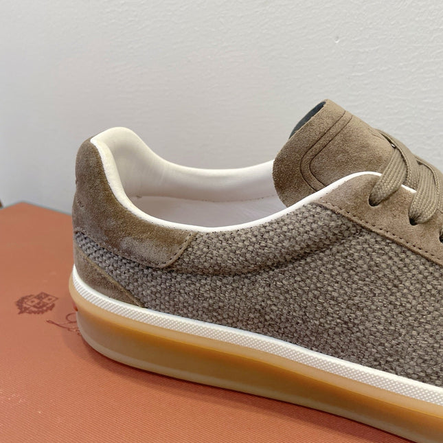SNEAKERS IN MOSS SUEDE WITH CANVAS