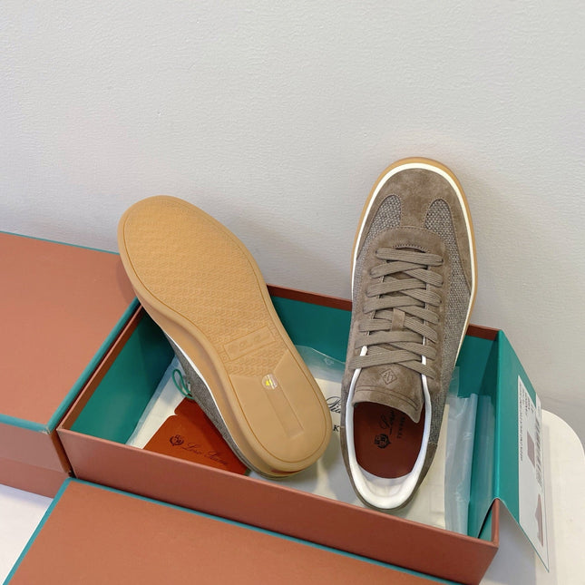 SNEAKERS IN MOSS SUEDE WITH CANVAS