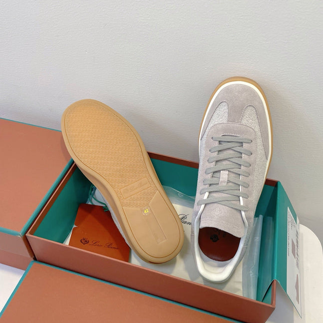 SNEAKERS IN METAL GREY SUEDE WITH CANVAS