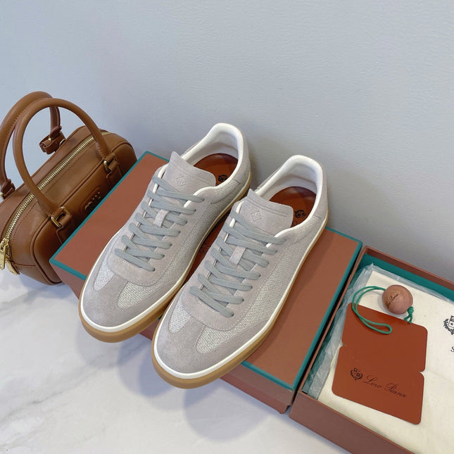 SNEAKERS IN METAL GREY SUEDE WITH CANVAS