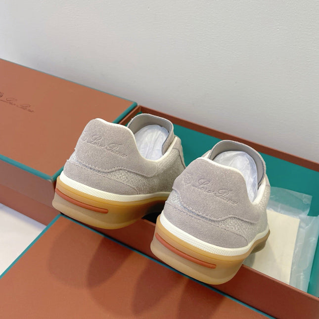 SNEAKERS IN METAL GREY SUEDE WITH CANVAS