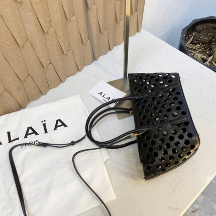 NEO MINA 20 BAG IN BLACK PERFORATED CALFSKIN